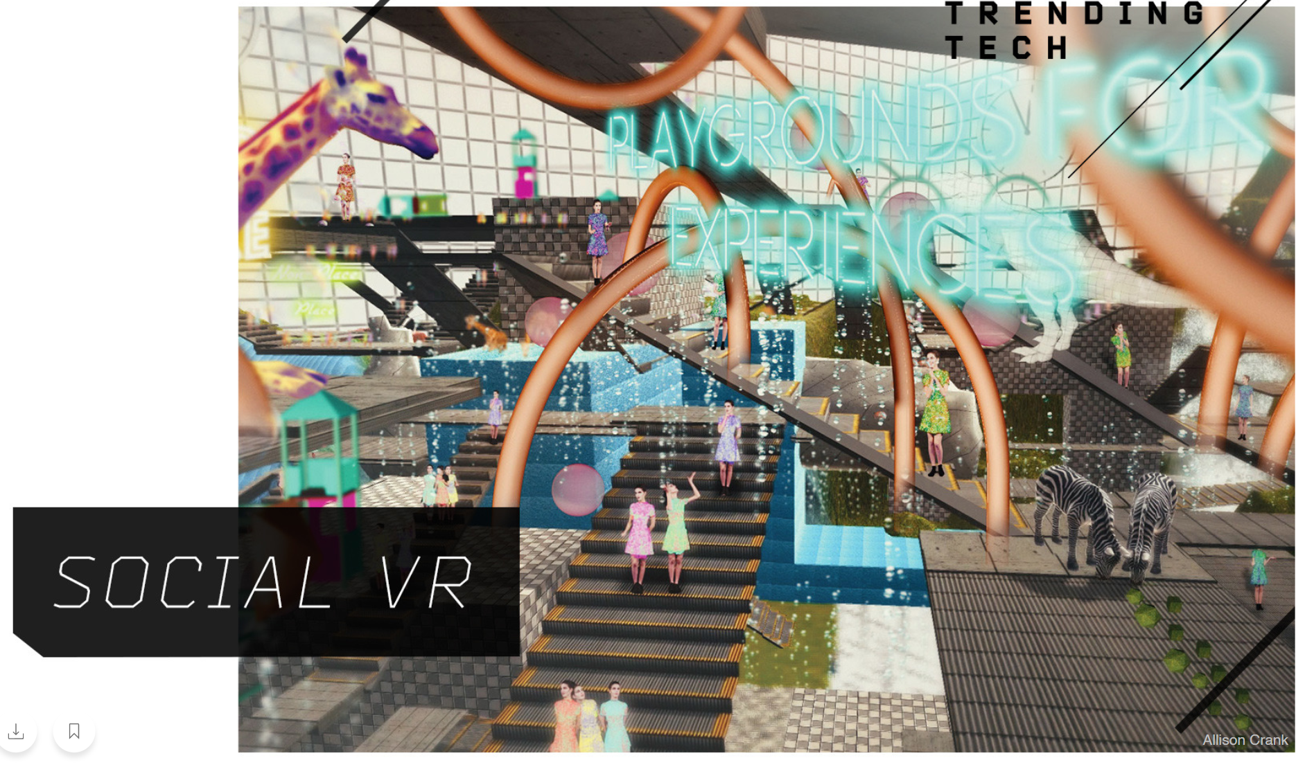 This article in WGSN is focused on the topic of Virtual reality has endless potential in the future. In comparison with the traditional AR industry, Facebook has developed a technology known as the “Social VR”. This technology can allow different users to socialize through the technology of VR. Users are able to like and share Facebook 360 videos via VR, and the VRChat app offers a range of multi-player hangouts.
      
      <div class='container'></iframe></div>
